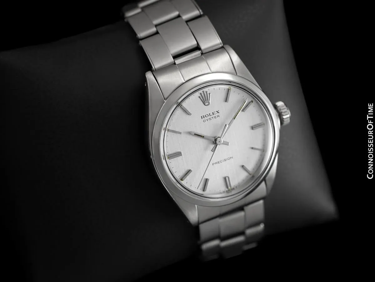 1969 Rolex Oyster Classic Vintage Mens Handwound Watch, Stainless Steel