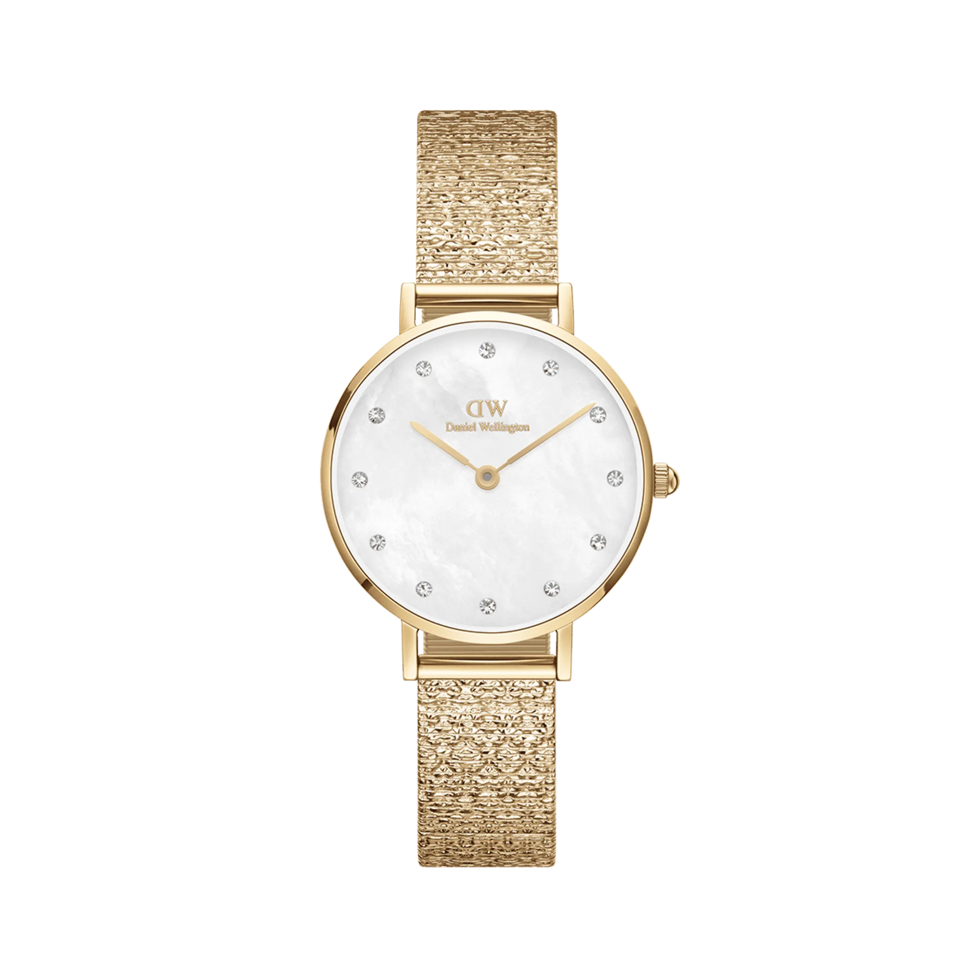 Daniel Wellington Petite 28 Lumine Gold Mother of Pearl White Watch