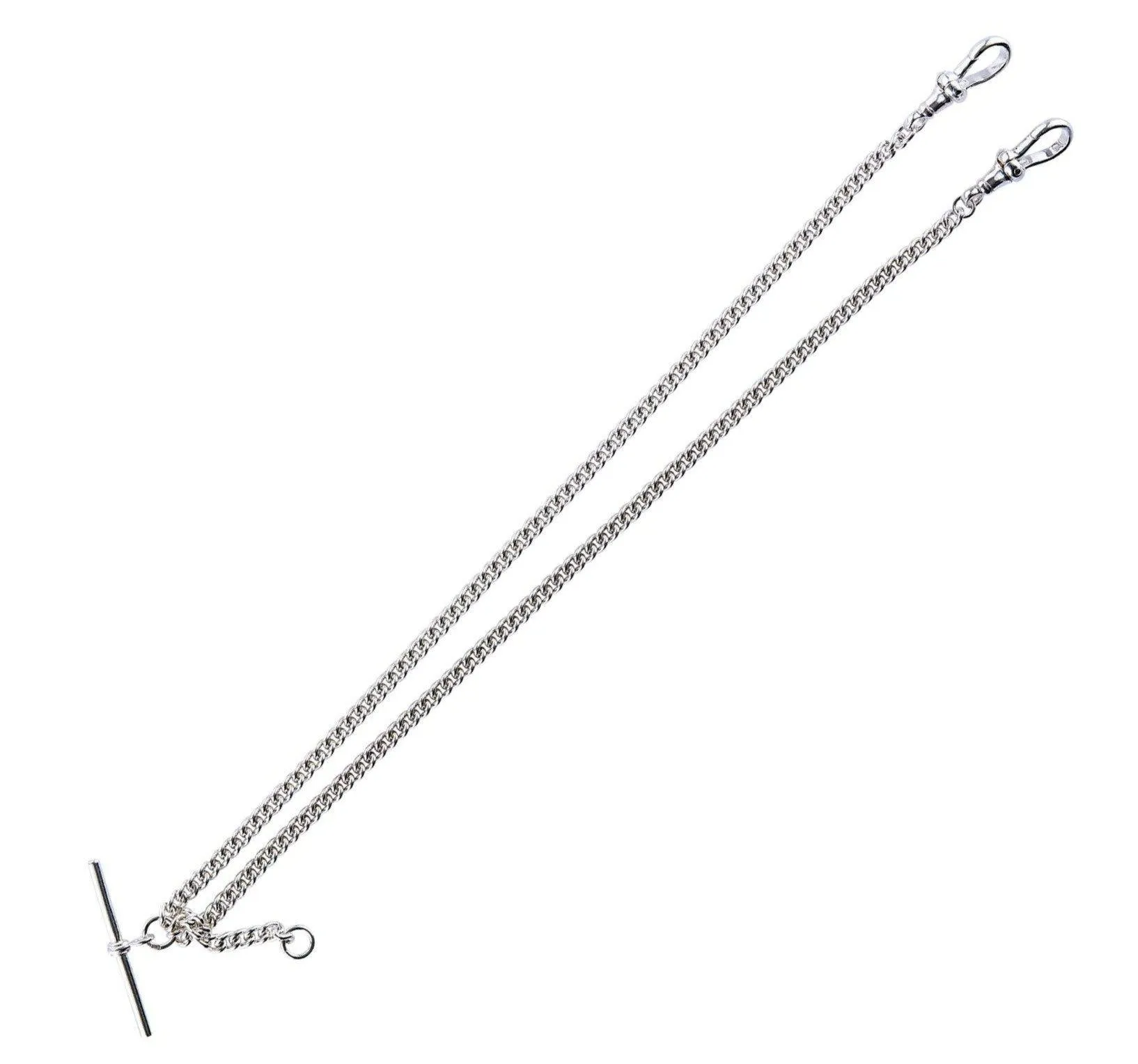 Sterling Silver Double Watch Albert 21cm